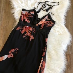 WHBM Floral Halter Sundress Sz 4